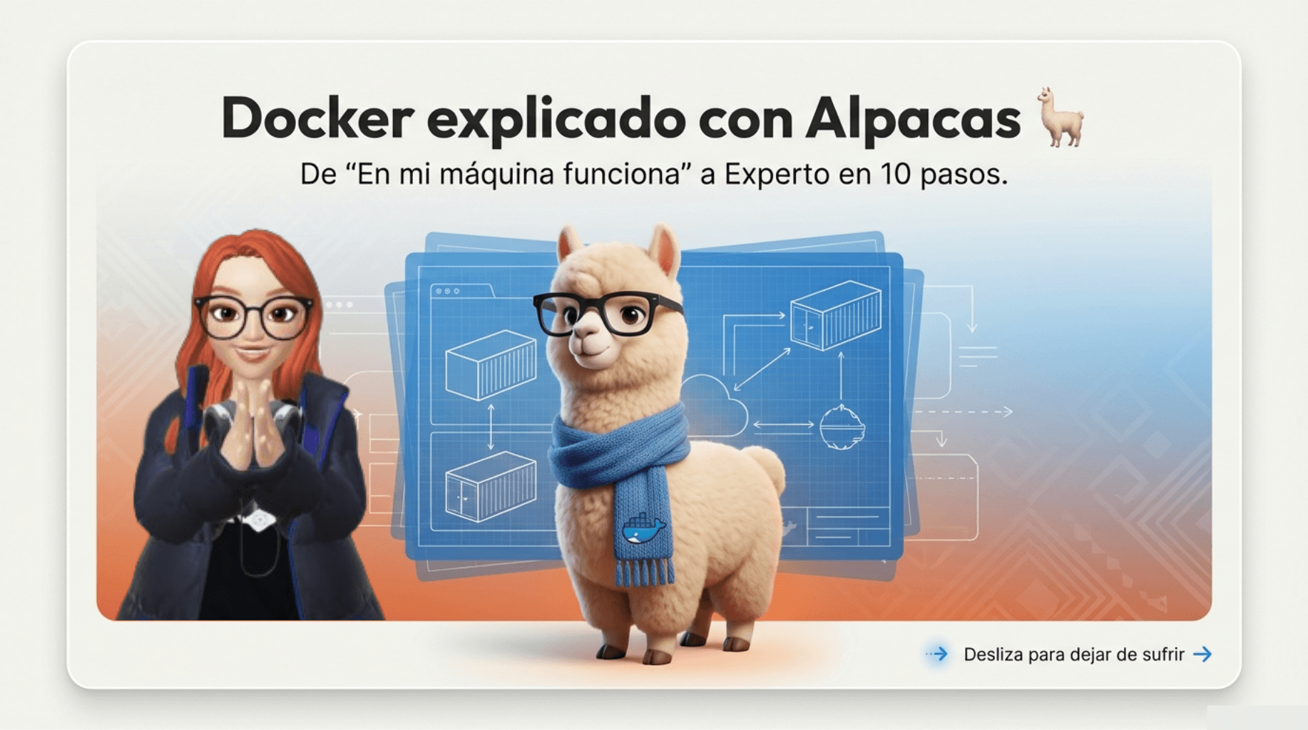 Portada: Docker y Mis Alpacas: Contenedores para el Rebaño
