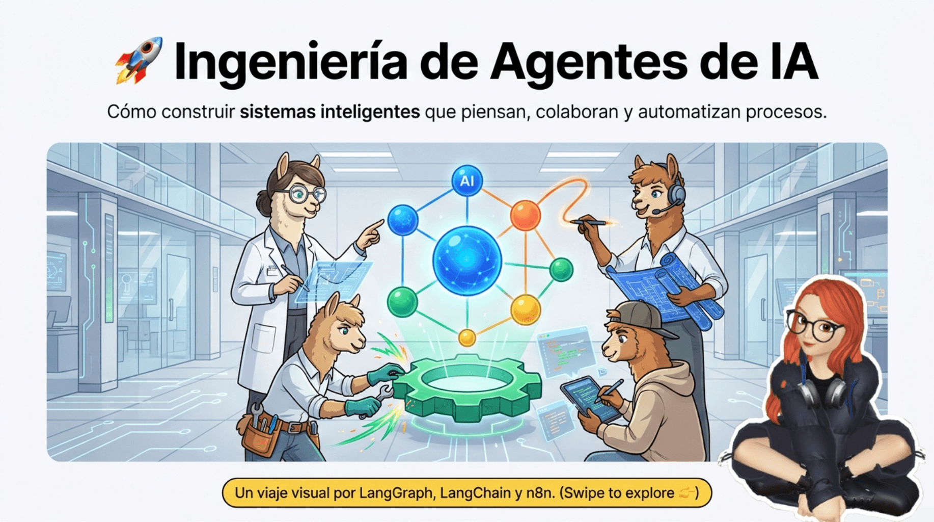 Portada: LangChain, LangGraph y n8n: El Trío Lanudo de Automatización